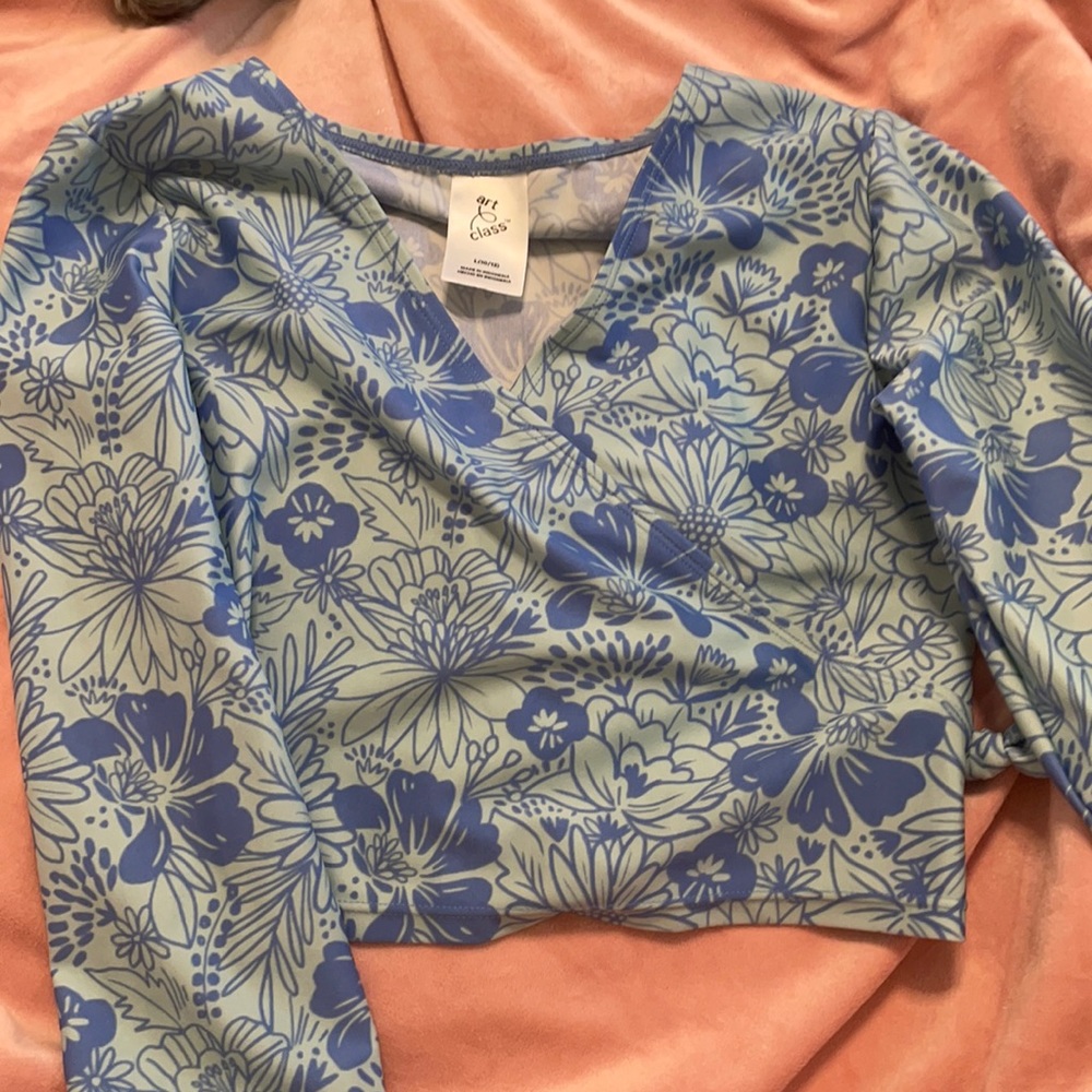 Long sleeve Swim suit crop top from Target.